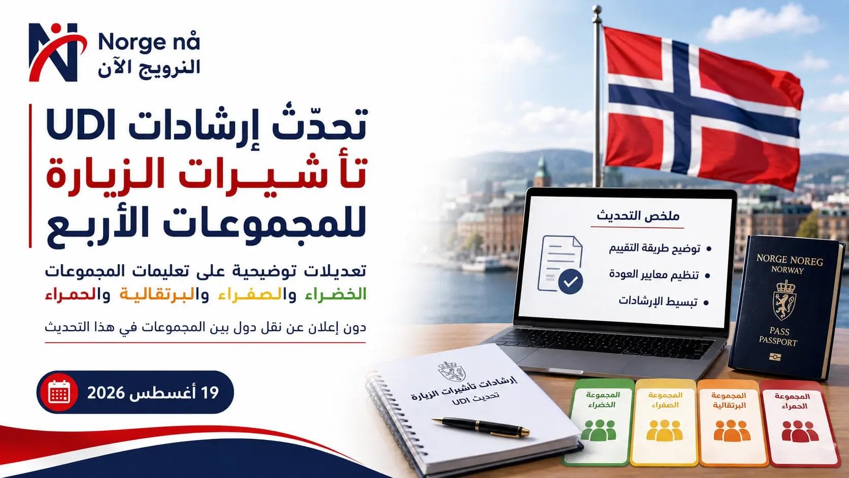 UDI تحدّث إرشادات تأشيرات الزيارة للمجموعات الأربع